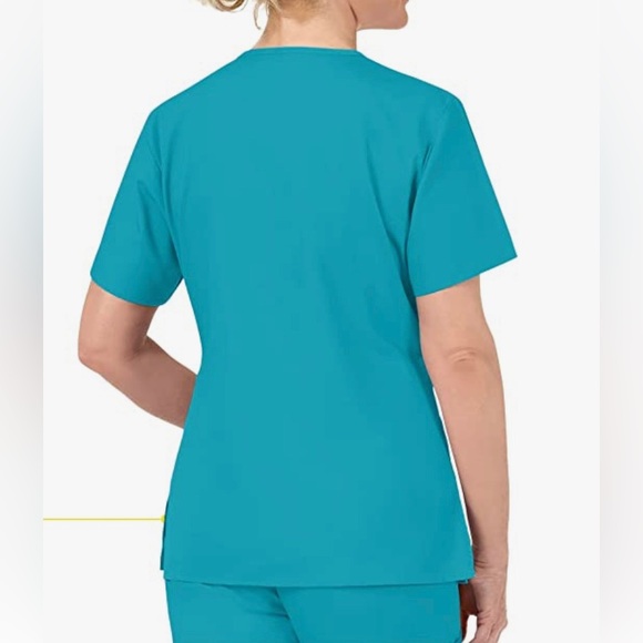 WonderWink Women's Origins Bravo Scrub Top, Color: Teal, Size Large - Picture 2 of 5